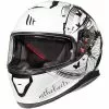MT Helmets Casque De Moto Intégral Casques MT Thunder3 SV VLINDER A1 Blanc Brillant