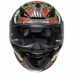 MT Helmets Casque De Moto Intégral MT Casques Revenge Skull & Roses Noir Rouge -MT Helmets Soldes Magasin casque de moto integral mt casques revenge skull roses noir rouge 70944