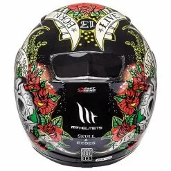 MT Helmets Casque De Moto Intégral MT Casques Revenge Skull & Roses Noir Rouge -MT Helmets Soldes Magasin casque de moto integral mt casques revenge skull roses noir rouge 70945