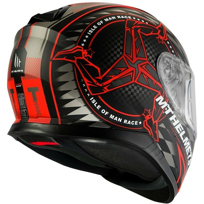 MT Helmets Casque De Moto Intégral MT Casques Thunder3 SV ISLE OF MAN B5 Matt Black Red 4 MT Helmets Casque De Moto Intégral MT Casques Thunder3 SV ISLE OF MAN B5 Matt Black Red – Image 2