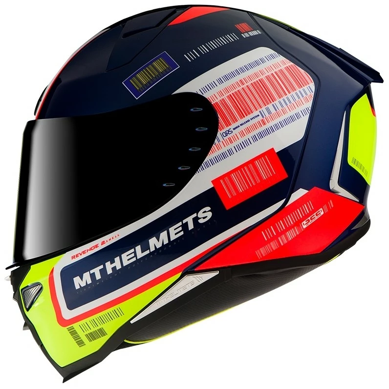 MT Helmets Casque De Moto Intégral Mt Helmet REVENGE 2 RS A0 Glossy Blue 4 MT Helmets Casque De Moto Intégral Mt Helmet REVENGE 2 RS A0 Glossy Blue – Image 2