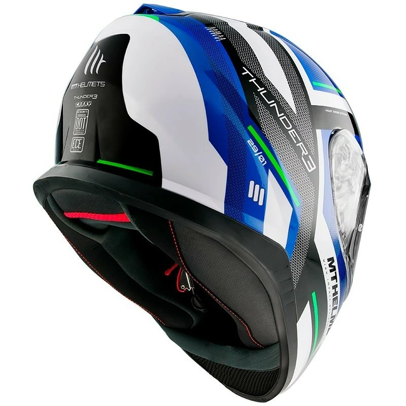 MT Helmets Casque De Moto Intégral Mt Helmet THUNDER 3 Sv CARRY C7 Pearl Blue 4 MT Helmets Casque De Moto Intégral Mt Helmet THUNDER 3 Sv CARRY C7 Pearl Blue – Image 2