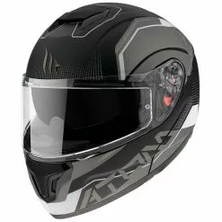 MT Helmets Casque De Moto Modulaire Approuvé P / J Mt Casque ATOM QUARK A0 Noir Blanc Brillant -MT Helmets Soldes Magasin casque de moto modulaire approuve p j mt casque atom quark a0 noir blanc brillant 102700