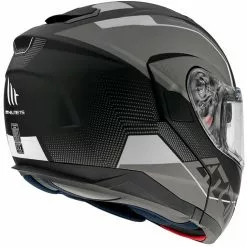 MT Helmets Casque De Moto Modulaire Approuvé P / J Mt Casque ATOM QUARK A0 Noir Blanc Brillant -MT Helmets Soldes Magasin casque de moto modulaire approuve p j mt casque atom quark a0 noir blanc brillant 102701