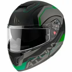 MT Helmets Casque De Moto Modulaire Approuvé P / J Mt Casque ATOM QUARK A6 Matt Black Fluo Green -MT Helmets Soldes Magasin casque de moto modulaire approuve p j mt casque atom quark a6 matt black fluo green 102708