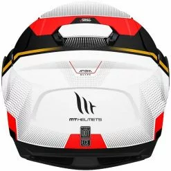 MT Helmets Casque De Moto Modulaire Approuvé P / J Mt Casque ATOM QUARK B5 Blanc Brillant Rouge -MT Helmets Soldes Magasin casque de moto modulaire approuve p j mt casque atom quark b5 blanc brillant rouge 92971