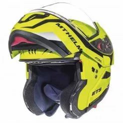 MT Helmets Casque De Moto Modulaire Approuvé P / J Mt Casque ATOM Sv Divergence F1 Fluo Yellow