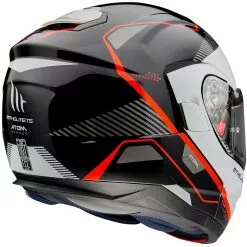 MT Helmets Casque De Moto Modulaire Approuvé P / J Mt Casque ATOM Sv OPENED B5 Blanc Noir Rouge Brillant -MT Helmets Soldes Magasin casque de moto modulaire approuve p j mt casque atom sv opened b5 blanc noir rouge brillant 122783