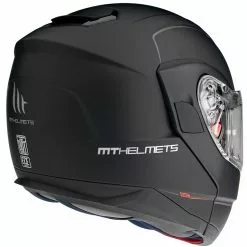 MT Helmets Casque De Moto Modulaire Approuvé P / J Mt Casque ATOM Sv Solid Matt Black -MT Helmets Soldes Magasin casque de moto modulaire approuve p j mt casque atom sv solid matt black 104891