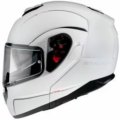 MT Helmets Casque De Moto Modulaire Approuvé P / J Mt Casque ATOM Sv Solid Pearl White -MT Helmets Soldes Magasin casque de moto modulaire approuve p j mt casque atom sv solid pearl white 104882