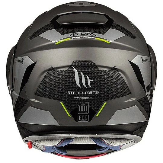 MT Helmets Casque De Moto Modulaire Double Visière MT Casque ATOM SV TRANSCEND E2 Glossy Black Matt Grey 4 MT Helmets Casque De Moto Modulaire Double Visière MT Casque ATOM SV TRANSCEND E2 Glossy Black Matt Grey – Image 2