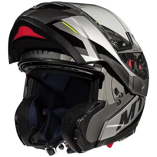 MT Helmets Casque De Moto Modulaire Double Visière MT Casque ATOM SV TRANSCEND E2 Glossy Black Matt Grey 3 MT Helmets Casque De Moto Modulaire Double Visière MT Casque ATOM SV TRANSCEND E2 Glossy Black Matt Grey