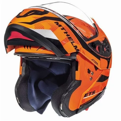 MT Helmets Casque De Moto Modulaire MT Casques ATOM Sv Divergence G1 Orange Fluo -MT Helmets Soldes Magasin casque de moto modulaire mt casques atom sv divergence g1 orange fluo 56160