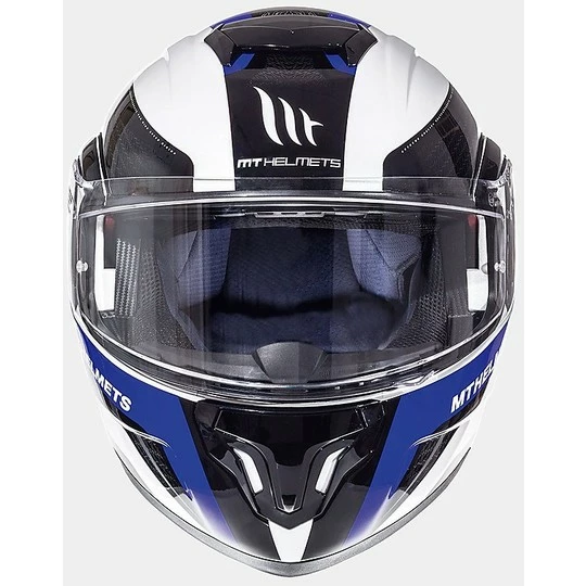 MT Helmets Casque De Moto Modulaire MT Casques ATOM Sv Tarmac Noir Blanc Bleu 5 MT Helmets Casque De Moto Modulaire MT Casques ATOM Sv Tarmac Noir Blanc Bleu – Image 3
