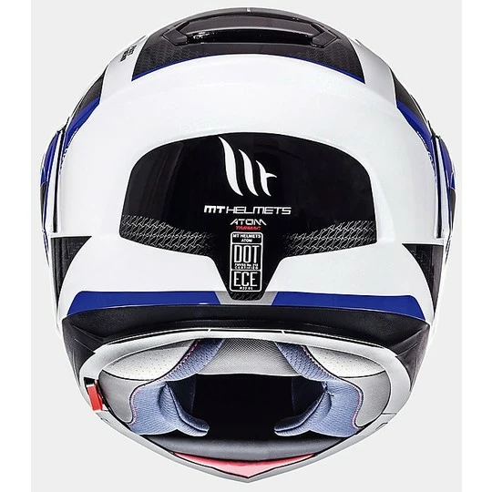 MT Helmets Casque De Moto Modulaire MT Casques ATOM Sv Tarmac Noir Blanc Bleu 6 MT Helmets Casque De Moto Modulaire MT Casques ATOM Sv Tarmac Noir Blanc Bleu – Image 4