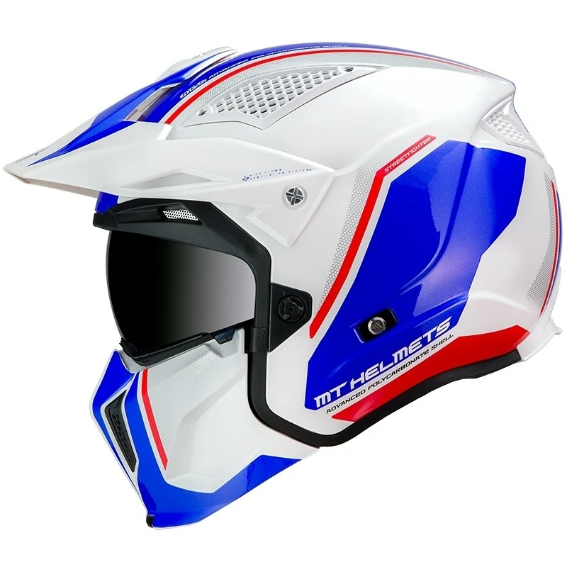 MT Helmets Casque De Moto Trial Mt Casque STREETFIGHTER Exrta Sv TWIN B7 Blanc Glossy Blue 3 MT Helmets Casque De Moto Trial Mt Casque STREETFIGHTER Exrta Sv TWIN B7 Blanc Glossy Blue