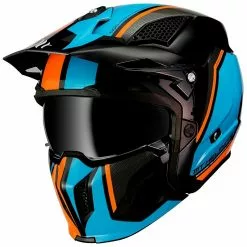MT Helmets Casque De Moto Trial Mt Helmet STREETFIGHTER Exrta Sv TWIN A4 Orange Fluo -MT Helmets Soldes Magasin casque de moto trial mt helmet streetfighter exrta sv twin a4 orange fluo 102932