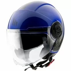 MT Helmets Casque Demi-Jet Mt Casque VIALE Sv BREAK A7 Glossy Blue