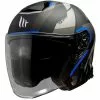 MT Helmets Casque Jet Mt Casque THUNDER Sv Jet BOW A3 Noir Mat Bleu -MT Helmets Soldes Magasin casque jet mt casque thunder sv jet bow a3 noir mat bleu 103305