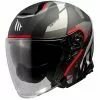 MT Helmets Casque Jet Mt Helmet THUNDER Sv Jet BOW A5 Noir Mat Rouge