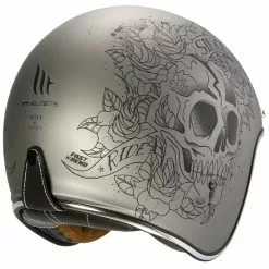 MT Helmets Casque Jet Vintage MT Casques Le Mans SV 2 Skull & Roses A2 Gris Mat 7 MT Helmets Casque Jet Vintage MT Casques Le Mans SV 2 Skull & Roses A2 Gris Mat -MT Helmets Soldes Magasin casque jet vintage mt casques le mans sv 2 skull roses a2 gris mat 112717