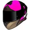 MT Helmets Casque Moto Intégral Mt Casque TARGO Rigel A8 Noir Mat Rose Fluo