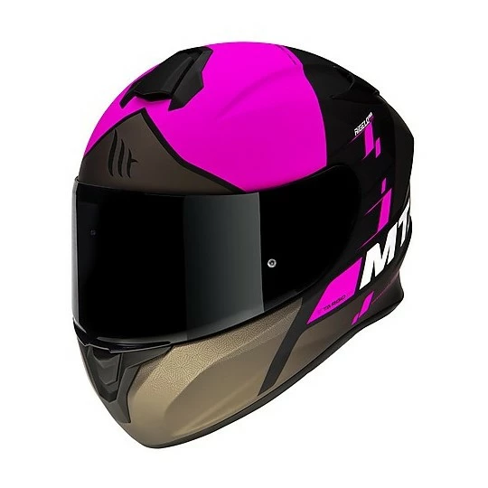 MT Helmets Casque Moto Intégral Mt Casque TARGO Rigel A8 Noir Mat Rose Fluo 4 MT Helmets Casque Moto Intégral Mt Casque TARGO Rigel A8 Noir Mat Rose Fluo – Image 2