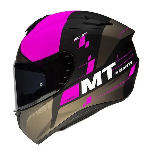 MT Helmets Casque Moto Intégral Mt Casque TARGO Rigel A8 Noir Mat Rose Fluo 5 MT Helmets Casque Moto Intégral Mt Casque TARGO Rigel A8 Noir Mat Rose Fluo – Image 3