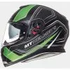 MT Helmets Casque Moto Intégral MT Casques Thunder3 SV Trace Noir Vert Fluo Matt