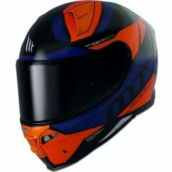 MT Helmets Casque Moto Intégral Mt Helmet REVENGE 2 SCALPEL A4 Glossy Fluo Orange
