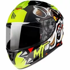MT Helmets Casque Moto Intégral Mt Helmet TARGO Crazy Dog G3 Glossy Fluo Yellow