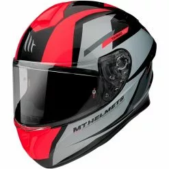MT Helmets Casque Moto Intégral Mt Helmet TARGO PRO Sound A5 Glossy Fluo Red