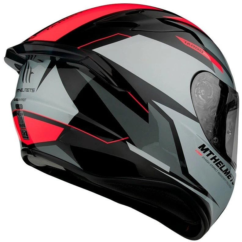 MT Helmets Casque Moto Intégral Mt Helmet TARGO PRO Sound A5 Glossy Fluo Red 5 MT Helmets Casque Moto Intégral Mt Helmet TARGO PRO Sound A5 Glossy Fluo Red – Image 3