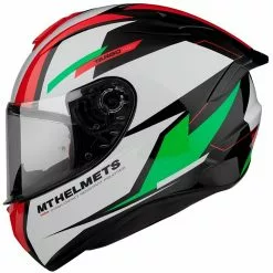 MT Helmets Casque Moto Intégral Mt Helmet TARGO PRO Sound C6 Vert Blanc Brillant -MT Helmets Soldes Magasin casque moto integral mt helmet targo pro sound c6 vert blanc brillant 126131