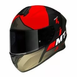 MT Helmets Casque Moto Intégral Mt Helmet TARGO Rigel A5 Black Matt Red