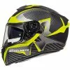Casque Moto Intégral MT Helmets Blade 2 Evo Double Visor B4 Blaster Jaune Fluo