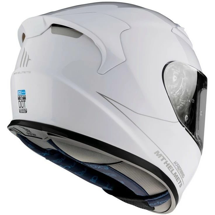 Casque Moto Intégral MT Helmets KRE SV En Fibre De Visière Double Blanc Nacré 5 Casque Moto Intégral MT Helmets KRE SV En Fibre De Visière Double Blanc Nacré – Image 3