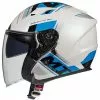 MT Helmets Casque Moto Jet Double Visor MT Casques AVENUE SV SIDEWAY C7 Glossy Blue