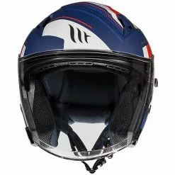 MT Helmets Casque Moto Jet Double Visor MT Casques AVENUE SV SIDEWAY J0 Bleu Mat Blanc -MT Helmets Soldes Magasin casque moto jet double visor mt casques avenue sv sideway j0 bleu mat blanc 71009