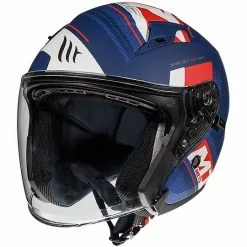 MT Helmets Casque Moto Jet Double Visor MT Casques AVENUE SV SIDEWAY J0 Bleu Mat Blanc -MT Helmets Soldes Magasin casque moto jet double visor mt casques avenue sv sideway j0 bleu mat blanc 71010
