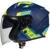 MT Helmets Casque Moto Jet Double Visor MT Casques AVENUE SV SIDEWAY J3 Bleu Mat Jaune