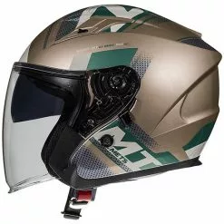 MT Helmets Casque Moto Jet Double Visor MT Casques AVENUE SV SIDEWAY J9 Or Poli
