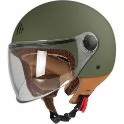 MT Helmets Casque Moto Jet MT Casques STREET A6 Solid Matt Green