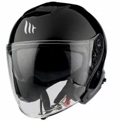 MT Helmets Casque Moto Jet MT Casques Thunder3 SV Jet Solid A1 Glossy Black