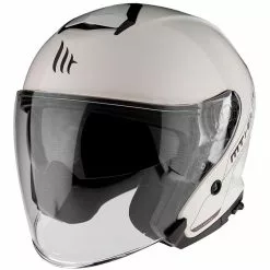 MT Helmets Casque Moto Jet MT Casques Thunder3 SV Jet Solid Glossy White