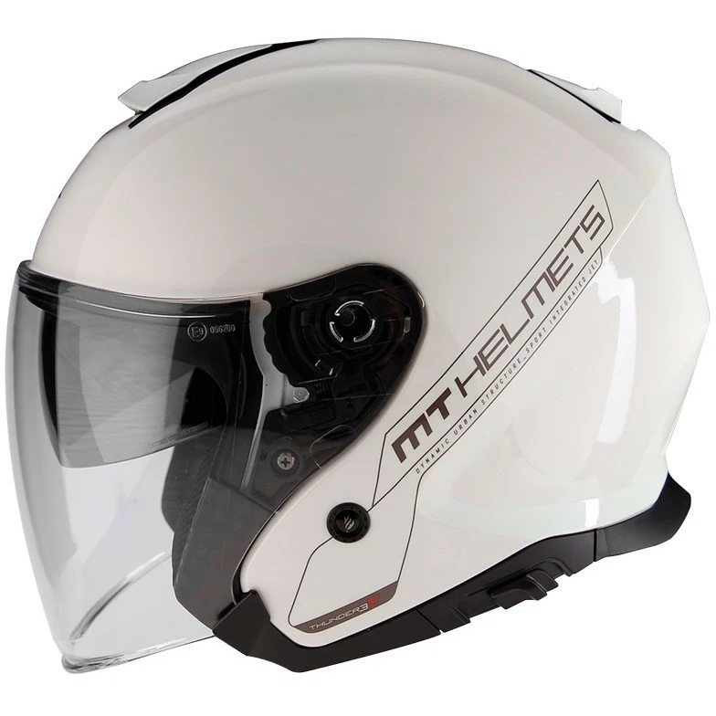 MT Helmets Casque Moto Jet MT Casques Thunder3 SV Jet Solid Glossy White 4 MT Helmets Casque Moto Jet MT Casques Thunder3 SV Jet Solid Glossy White – Image 2