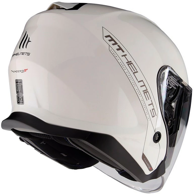 MT Helmets Casque Moto Jet MT Casques Thunder3 SV Jet Solid Glossy White 5 MT Helmets Casque Moto Jet MT Casques Thunder3 SV Jet Solid Glossy White – Image 3