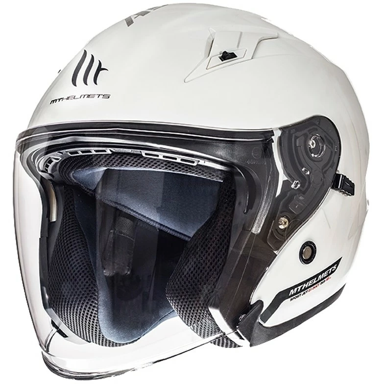 Casque Moto Jet MT Helmets Avenue SV Solid Glossy White 3 Casque Moto Jet MT Helmets Avenue SV Solid Glossy White