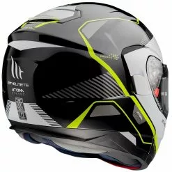 MT Helmets Casque Moto Modulaire Approuvé P / J Mt Casque ATOM Sv OPENED B3 Blanc Brillant Jaune Fluo -MT Helmets Soldes Magasin casque moto modulaire approuve p j mt casque atom sv opened b3 blanc brillant jaune fluo 122778