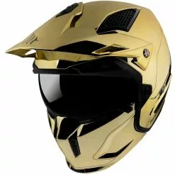 MT Helmets Casque Moto Mt Helmet STREETFIGHTER Sv CHROMED A9 Gold